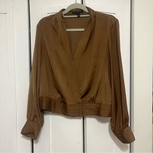 Banana Republic Satin Wrap Top